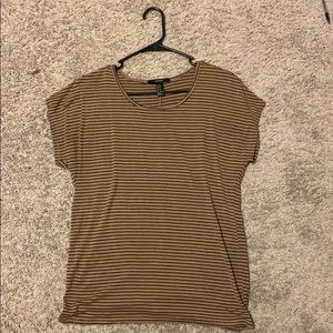 Forever 21 brown striped tee XS